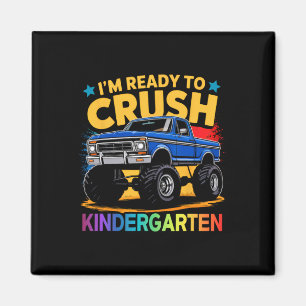 Ich bin bereit, den Kindergarten-Monstertruck zu z Magnet