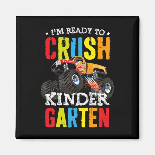 Ich bin bereit, den Kindergarten-Monstertruck zu z Magnet (Vorne)