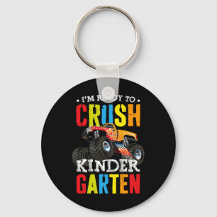 Ich bin bereit, den Kindergarten-Monstertruck zu z Schlüsselanhänger