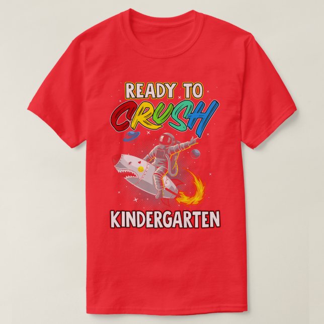 Ich bin bereit, den Kindergarten wieder zum Schuls T-Shirt (Design vorne)