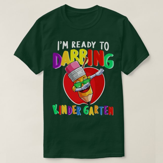 Ich bin bereit, den Kindergarten wieder zur Schule T-Shirt (Design vorne)