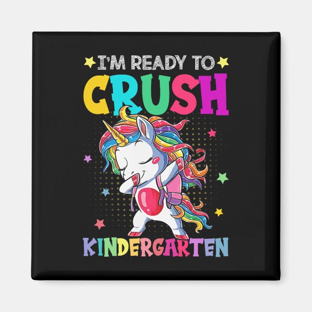 Ich bin bereit, den Kindergarten zu knacken, frohe Magnet (Vorne)