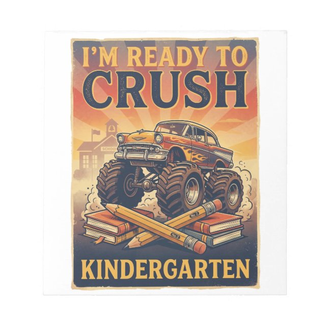 Ich bin bereit, den Kindergarten zu rocken Notizblock (Vorderseite)
