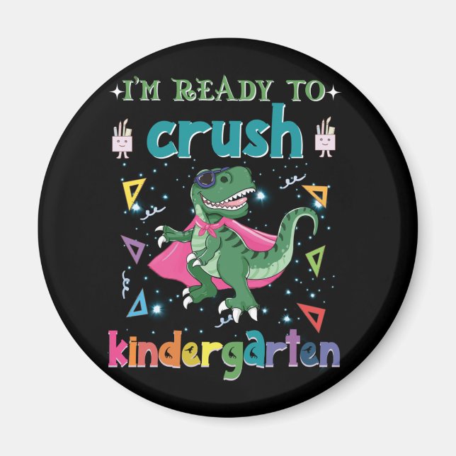 Ich bin bereit, den Kindergarten zu zerschlagen Magnet (Vorne)