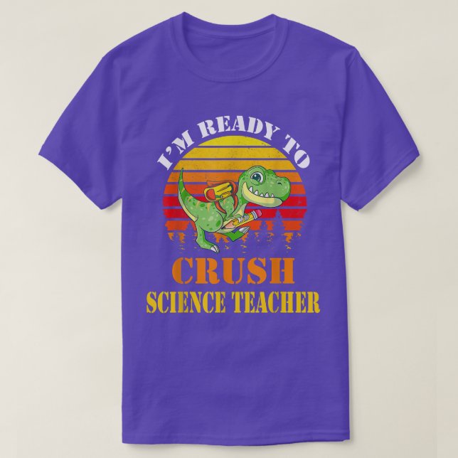 Ich bin bereit, den Lehrer Dinosaurier zurück zu r T-Shirt (Design vorne)
