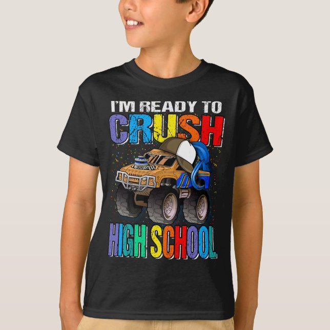 Ich bin bereit, den Monster-LKW der High School zu T-Shirt (Vorderseite)