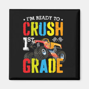 Ich bin bereit, den Monstertruck eines Jungen in d Magnet
