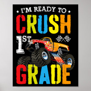 Ich bin bereit, den Monstertruck eines Jungen in d Poster