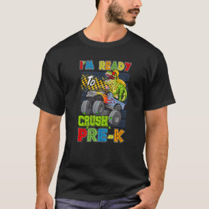 Ich bin bereit, den Pre-K Dinosaurier Monster Truc T-Shirt