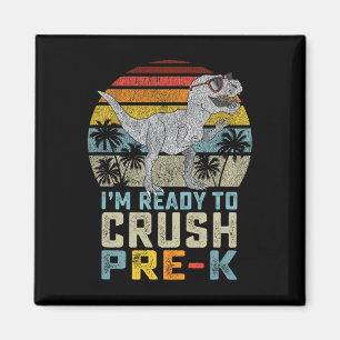 Ich bin bereit, den Pre-K-Dinosaurier zu zerquetsc Magnet