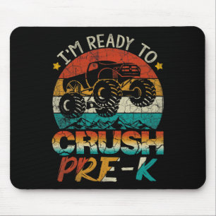 Ich bin bereit, den Pre-k-Monstertruck Vintage-Jun Mousepad