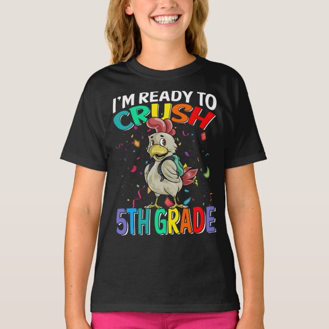 Ich bin bereit, den T - Shirt der 5. Klasse zu zer (Vorderseite)