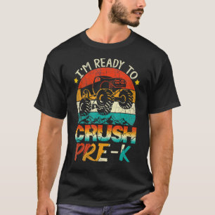 Ich bin bereit, den Vintagen Jungen des Pre-K Mons T-Shirt
