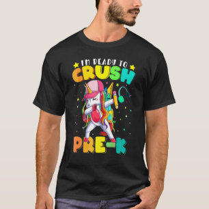 Ich bin bereit, den Vorschul-Dabbing-Einhorn-Vorki T-Shirt