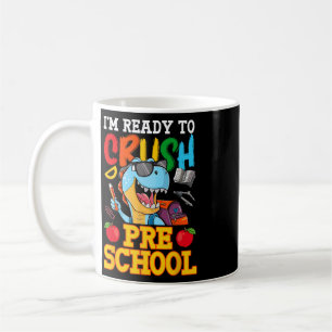 Ich bin bereit, den Vorschul-T-Rex am ersten Schul Kaffeetasse