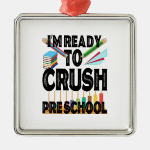Ich bin bereit, den Vorschullehrer zu zerschlagen Ornament Aus Metall