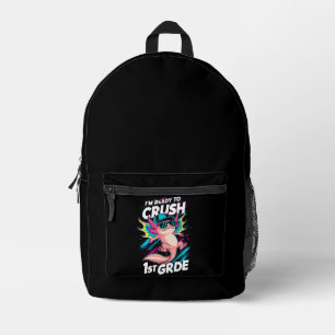 Ich bin bereit, die 1. Klasse Axolotl-Rückenschule Bedruckter Rucksack