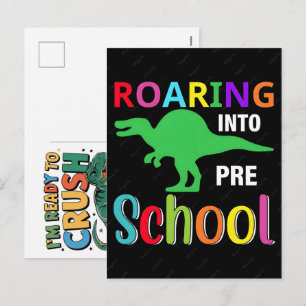 Ich bin bereit, die 2. Klasse Dinosaurier zurück z Feiertagspostkarte
