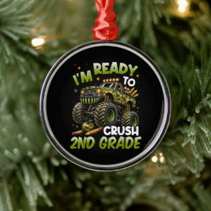 Ich bin bereit, die 2. Klasse Monstertruck zu zerq Ornament Aus Metall