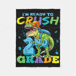 Ich bin bereit, die 2. Klasse T-Rex-Dinosaurier-Ck Fleecedecke