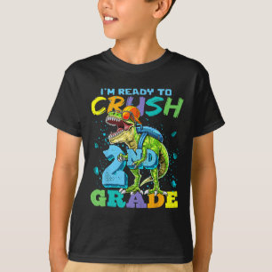 Ich bin bereit, die 2. Klasse T-Rex-Dinosaurier-Ck T-Shirt