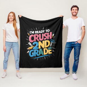 Ich bin bereit, die 2. Klasse zurück in die Schule Fleecedecke