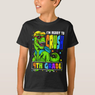 Ich bin bereit, die 4. Klasse Dinosaurier 1. Tag v T-Shirt