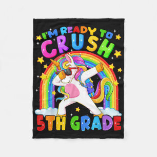 Ich bin bereit, die 5. Klasse Einhorn am ersten Ta Fleecedecke