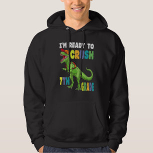 Ich bin bereit, die 7. Klasse Trex am ersten Schul Hoodie