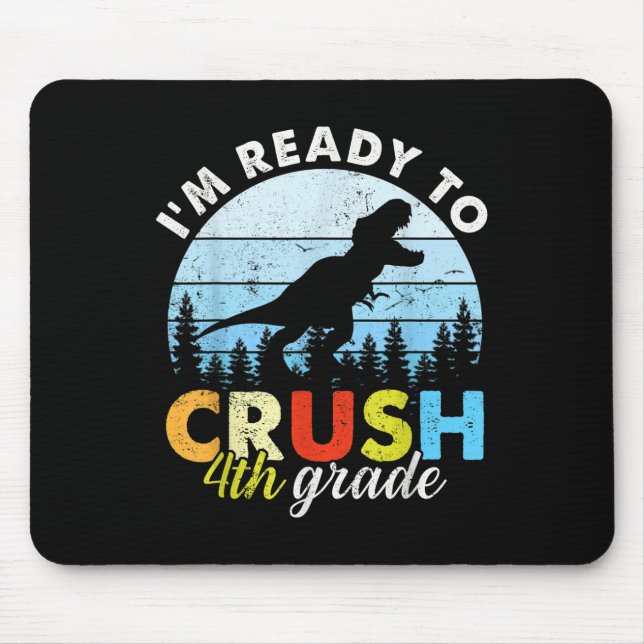 Ich bin bereit, die Dinosaurier-Jungs der 4. Klass Mousepad (Vorne)