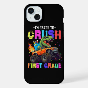 Ich bin bereit, die erste Klasse Dinosaurier-LKW z iPhone 15 Plus Hülle
