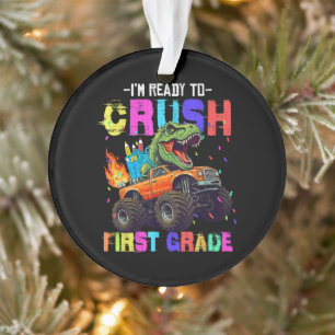 Ich bin bereit, die erste Klasse Dinosaurier-LKW z Ornament