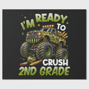 Ich bin bereit, die Monster Trucks der 2. Klasse z Geschenkpapier