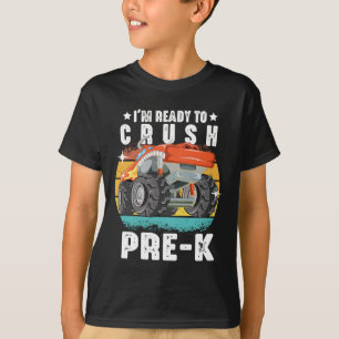 Ich bin bereit, die "Pre-k Monster Truck Back Scho T-Shirt
