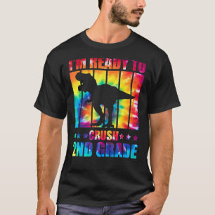 Ich bin bereit, Dinosaurier-Rex-Gefärbte Krawatte T-Shirt