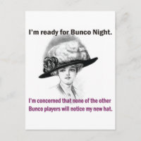 Ich bin bereit für Bunco Nacht.
