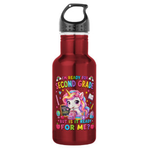Ich bin bereit für das zweite Schuljahr Einhorn er Edelstahlflasche