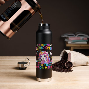 Ich bin bereit für das zweite Schuljahr Einhorn er Trinkflasche