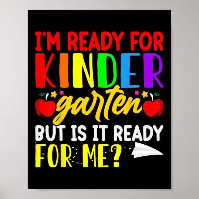 Ich bin bereit für den ersten Schultag Poster (Vorne)
