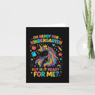 Ich bin bereit für den Kindergarten Unicorn ersten Karte