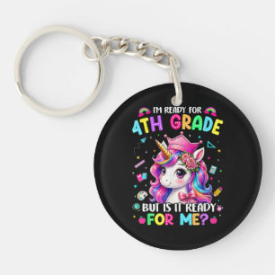 Ich bin bereit für die 4. Klasse Einhorn Erster Sc Schlüsselanhänger