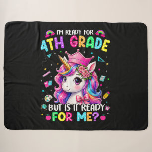 Ich bin bereit für die 4. Klasse Einhorn Erster Sc Sherpadecke