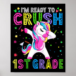 Ich bin bereit für die erste Klasse Zurück zur Sch Poster