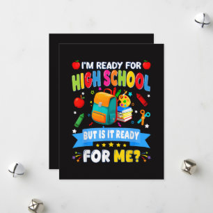 Ich bin bereit für die High School, aber ist sie b Feiertagskarte