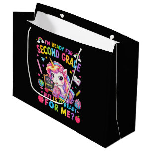 Ich bin bereit für die zweite Klasse Einhorn erste Große Geschenktüte
