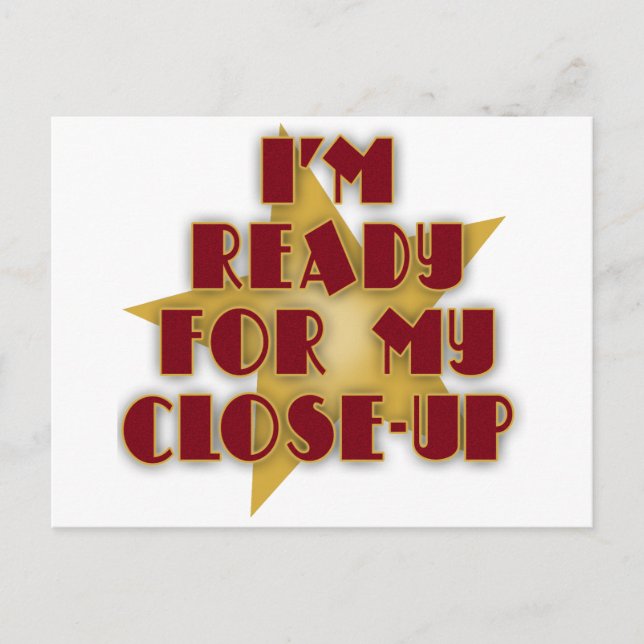 Ich bin bereit für mein Nah-Up Postkarte (Vorderseite)