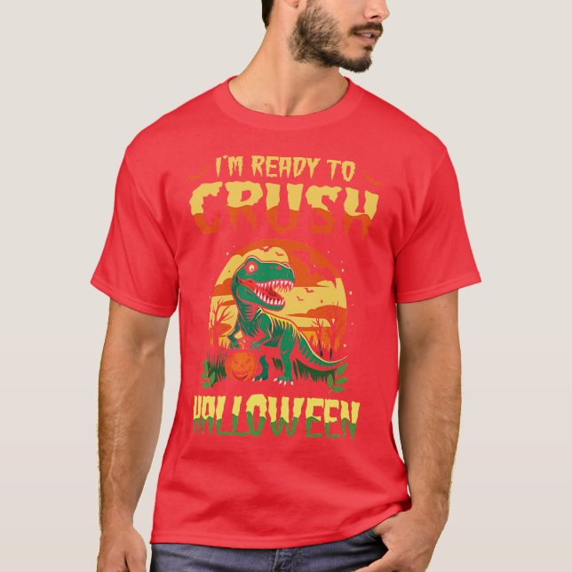 Ich bin bereit Halloween zu zermalmen T-Shirt (Vorderseite)