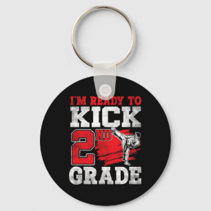 Ich bin bereit, Karate 2. Klasse in die Schule zu  Schlüsselanhänger