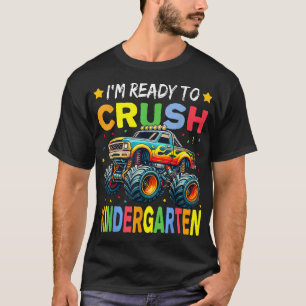 Ich bin bereit, Kindergarten-Monster-Lkw-Jungs zu T-Shirt