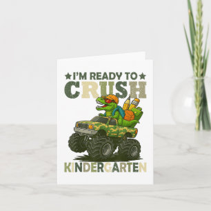Ich bin bereit Kindergarten T Rex Dinosaurier Mons Karte